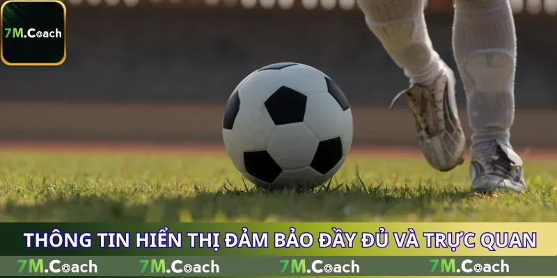 Thông tin hiển thị đảm bảo đầy đủ và trực quan